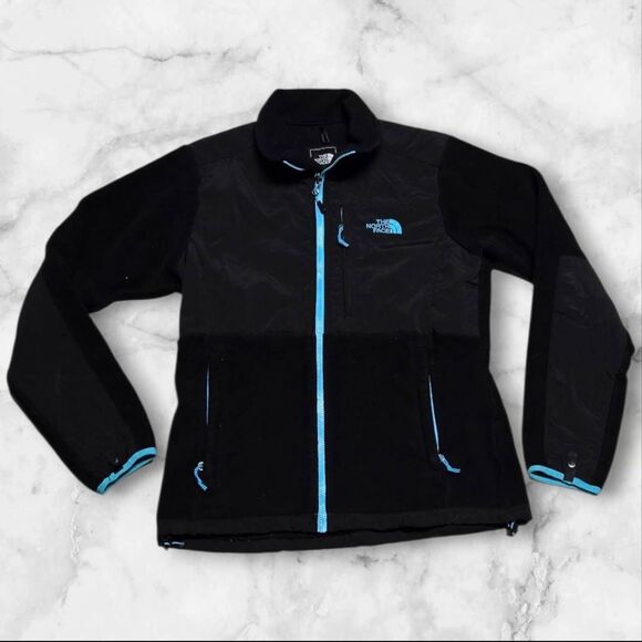 North Face Woman's Black & Blue Medium Full Zip - Picture 1 of 2